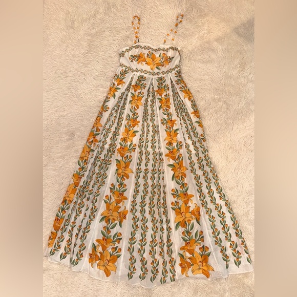 NWOT FARM Rio Off-White Tropical Lightness Floral Sleeveless sundress Maxi sz S - Picture 10 of 14